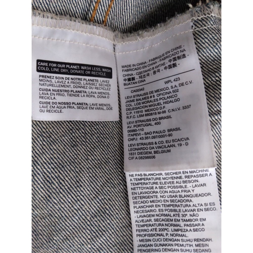 Levi Strauss & Co Denim Jean Jacket Trucker Blue Button Down Mens Size XL - Picture 7 of 14